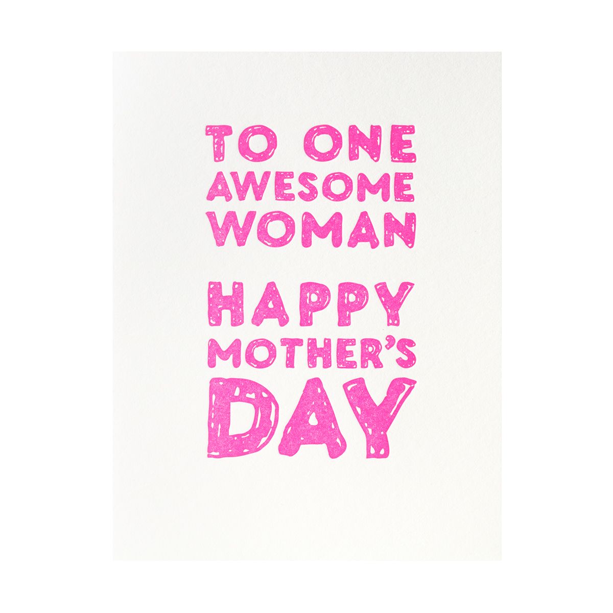 One Awesome Woman Letterpress Card