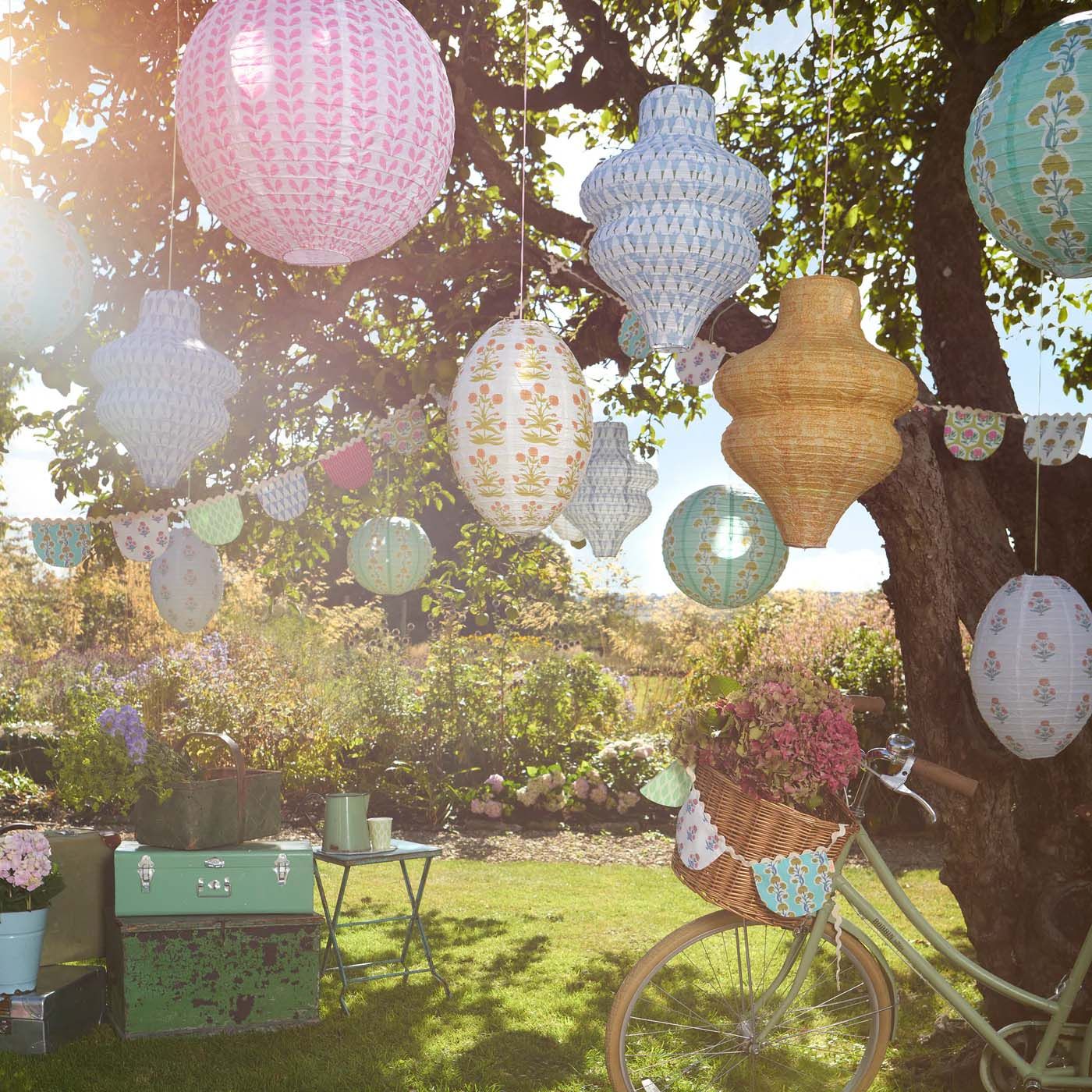Molly Mahon Hanging Lanterns Pink