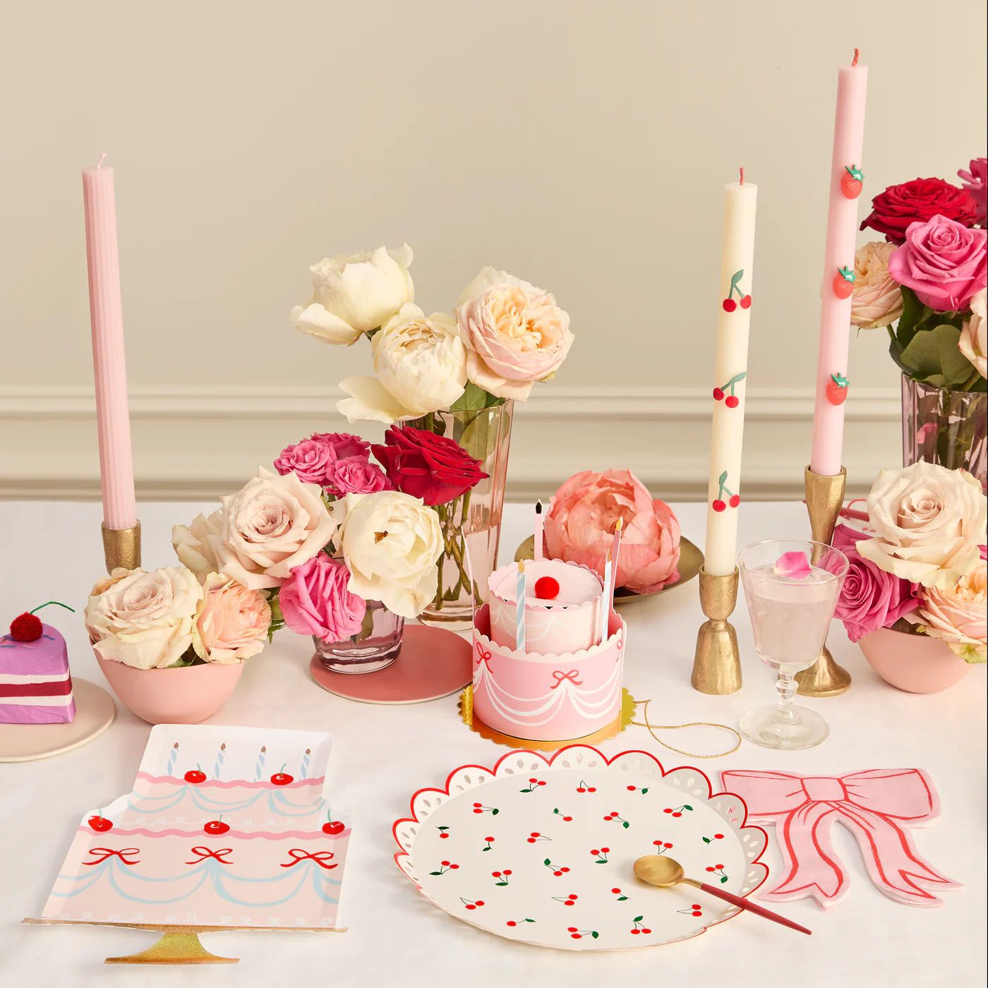 Strawberry Table Candles