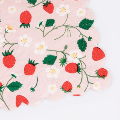 Strawberry Pattern Large Napkins