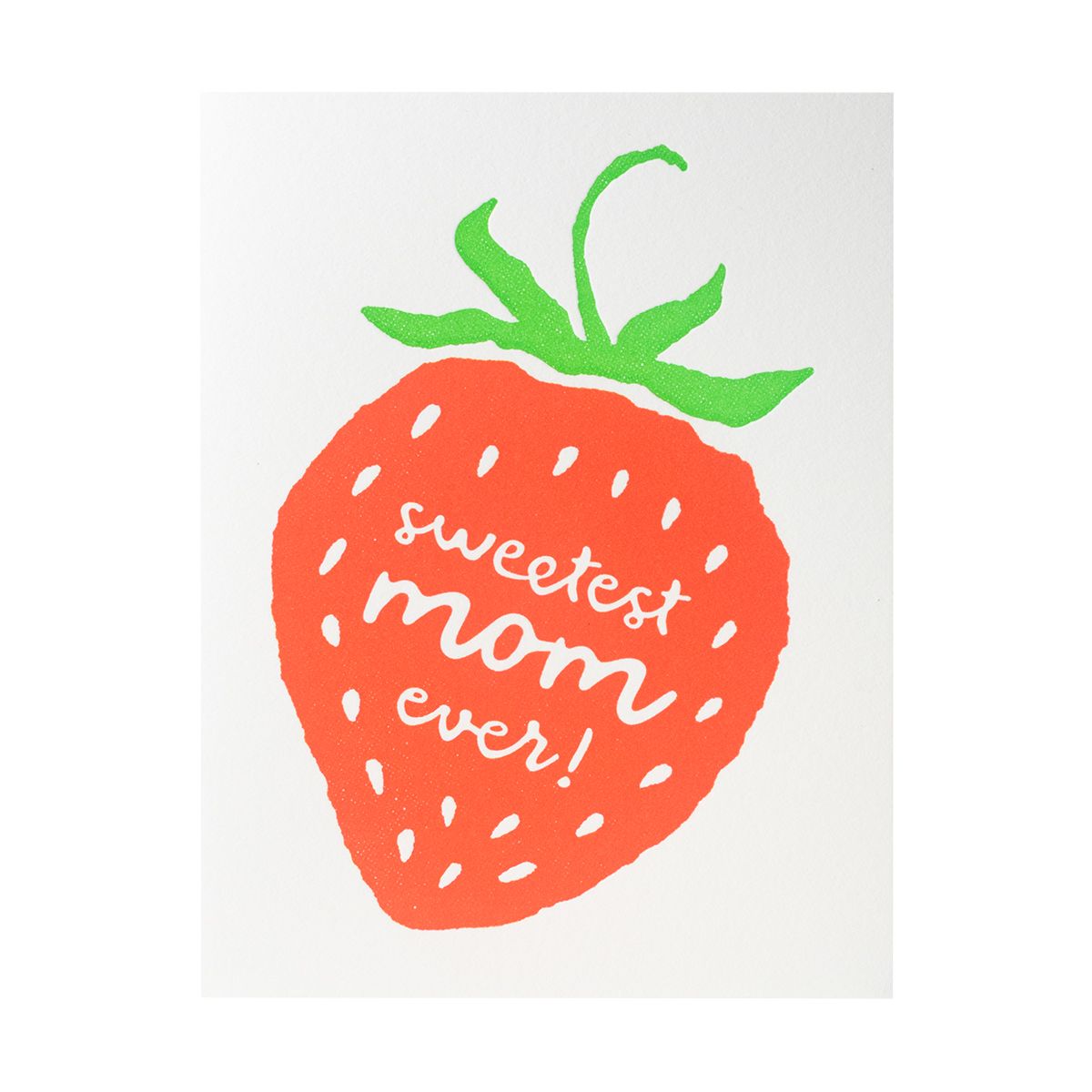 Mother&#39;s Day Strawberry Letterpress Card