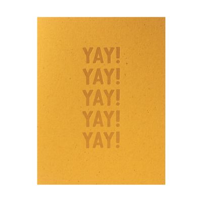 Yay! Yay! Yay! Letterpress Card
