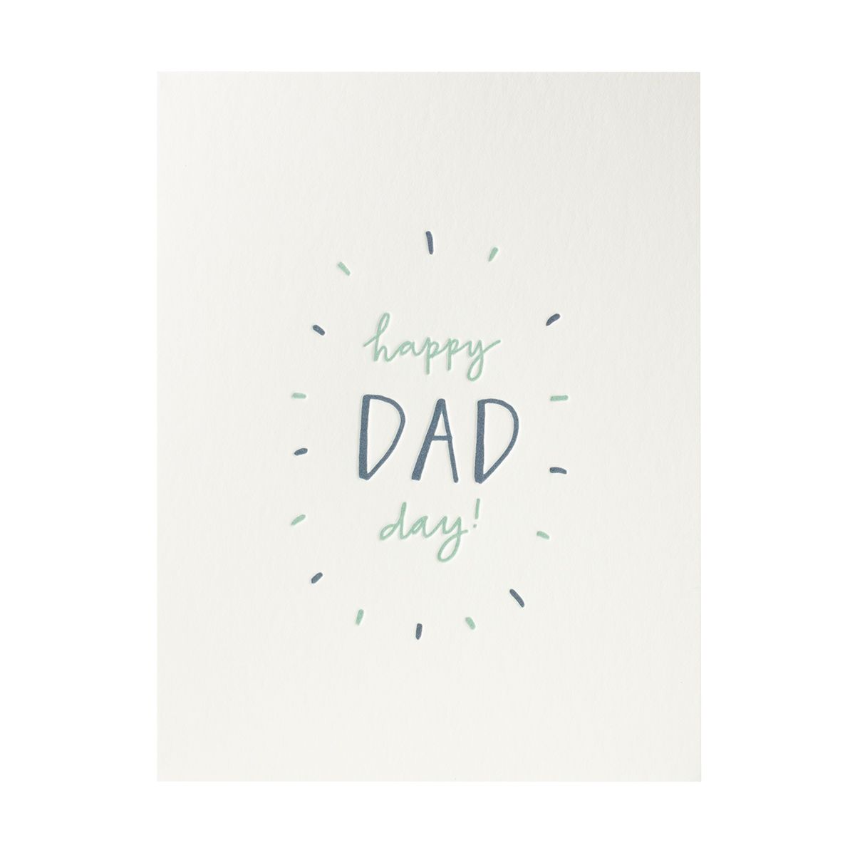 Happy Dad Day Letterpress Card