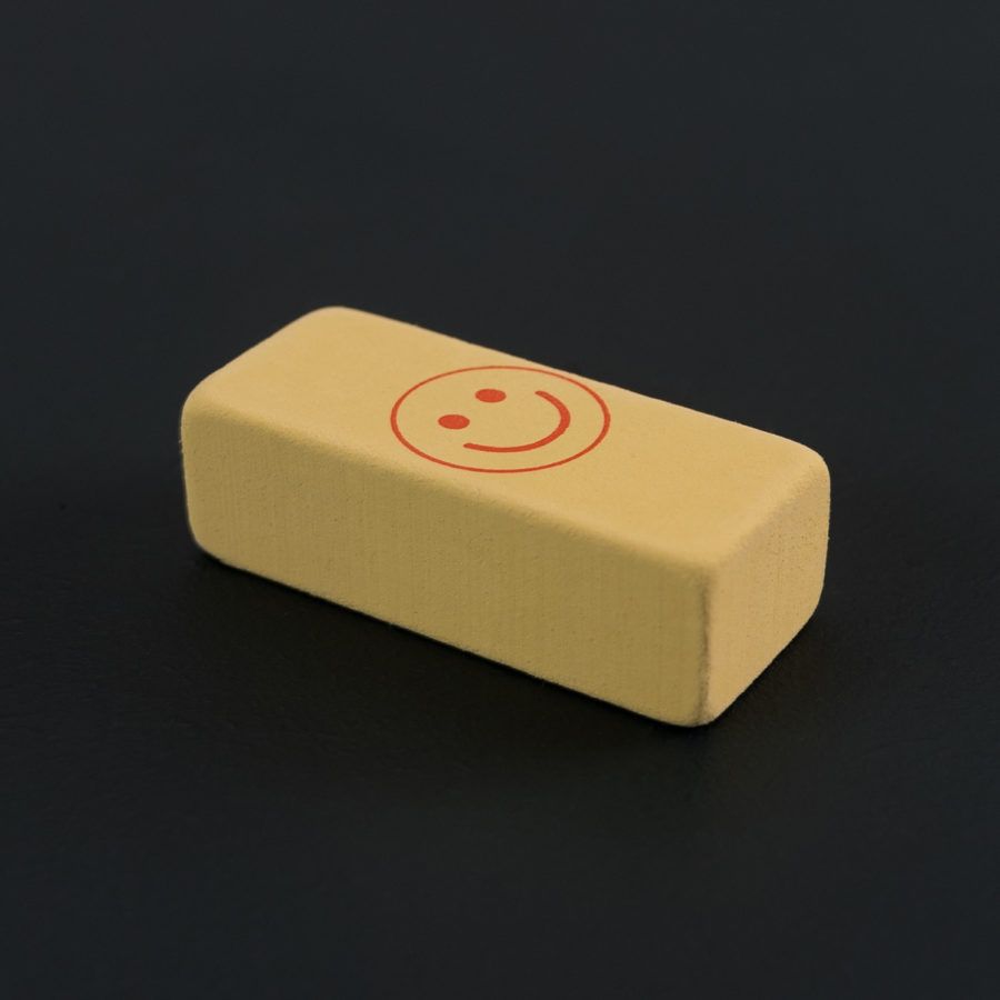 Le Typographe Soft Eraser - Yellow Smiley