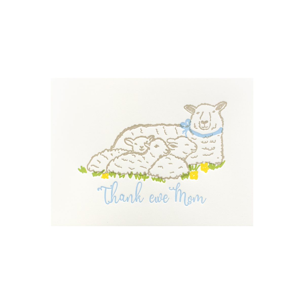 Thank Ewe Mom Letterpress Card