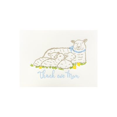 Thank Ewe Mom Letterpress Card