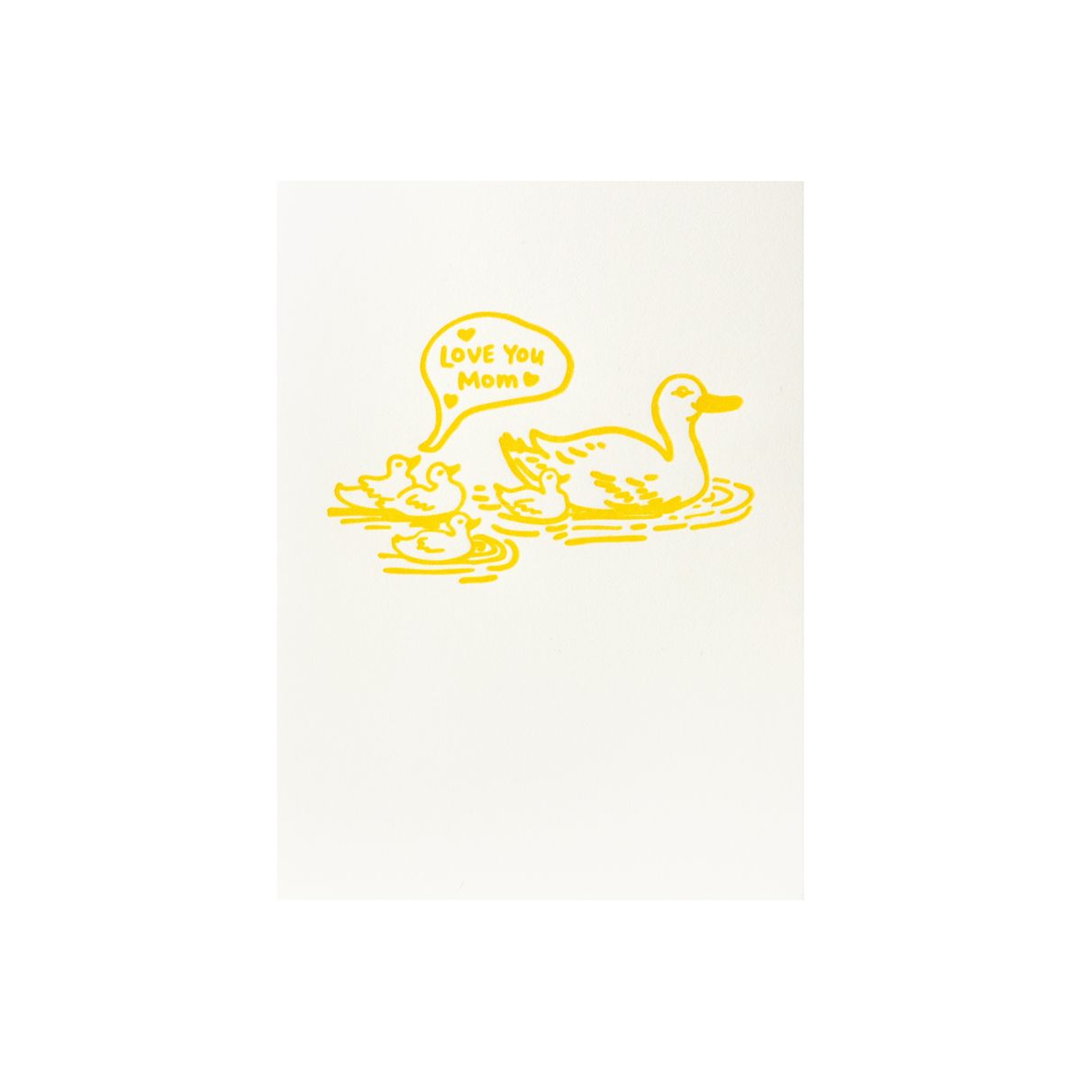Duck Mom Letterpress Card