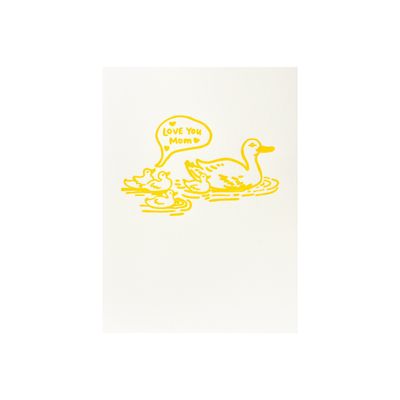 Duck Mom Letterpress Card