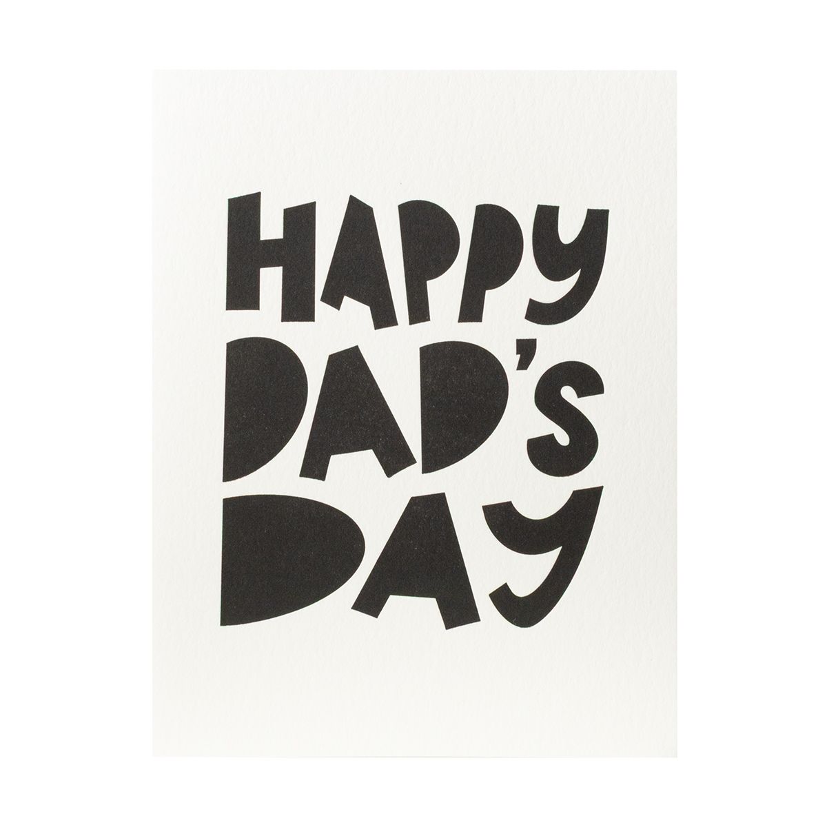 Dad&#39;s Day Chonky Letterpress Card