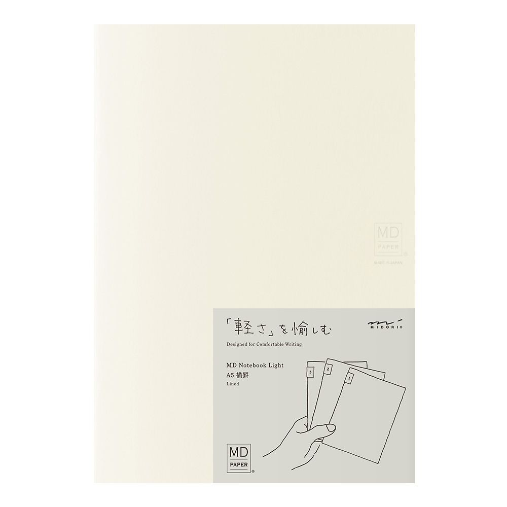 MD Notebook Light A5 Lined - Set of 3