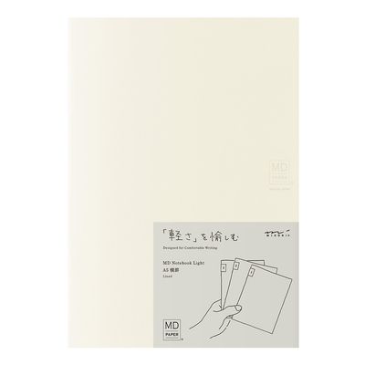 MD Notebook Light A5 Lined - Set of 3