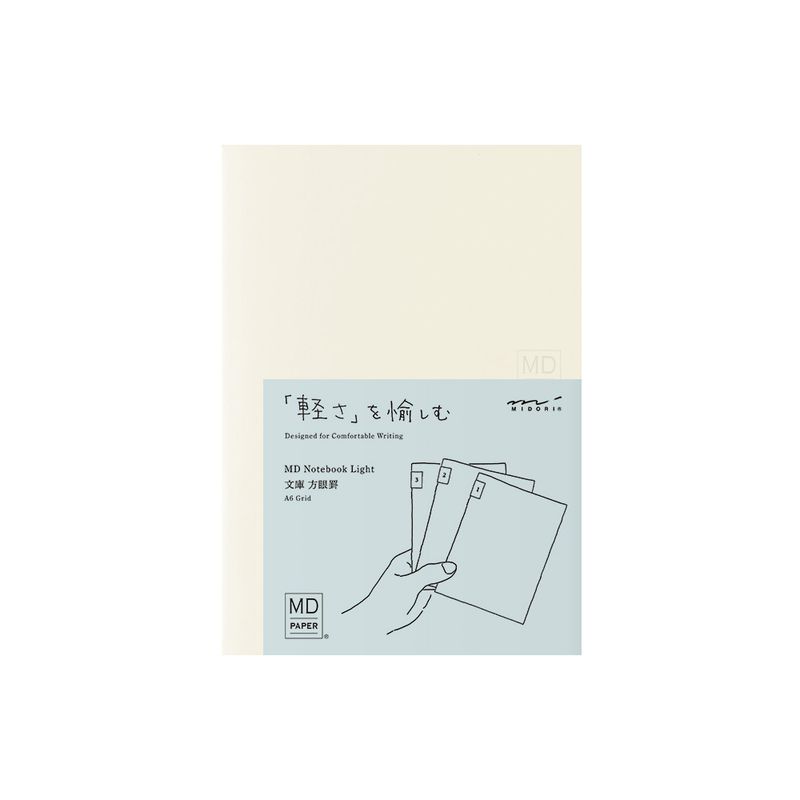 MD Notebook Light A6 Grid - Set of 3