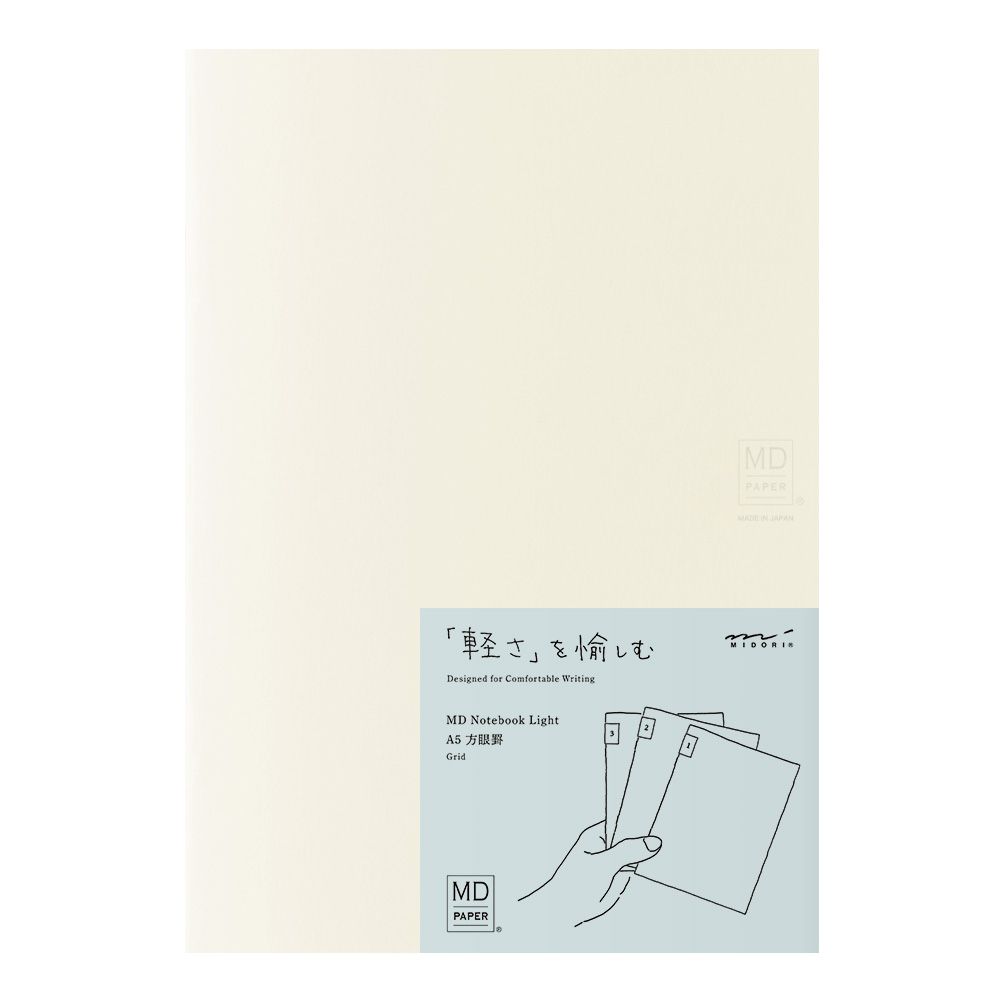 MD Notebook Light A5 Grid - Set of 3