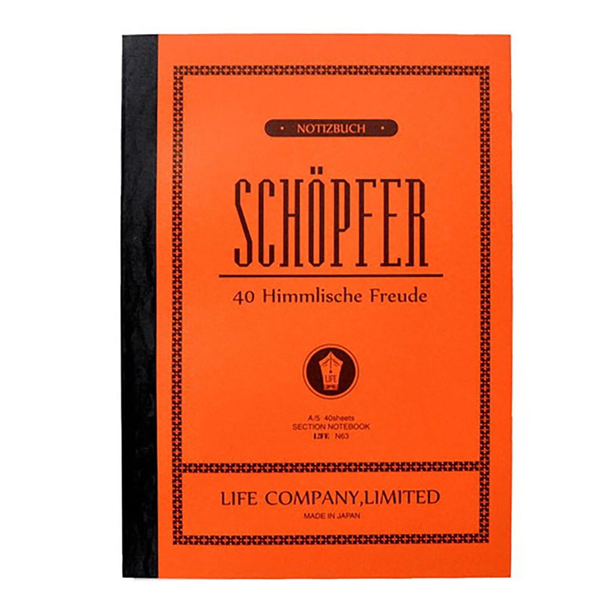 Life Schöpfer Notebook Orange B5 Grid