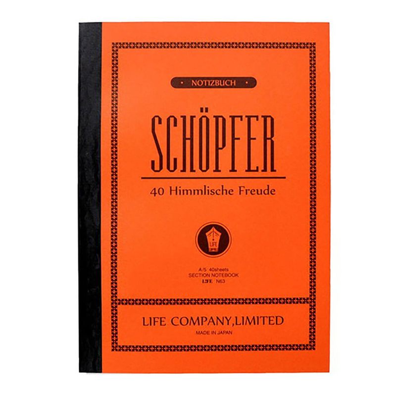 Life Schöpfer Notebook Orange B5 Grid