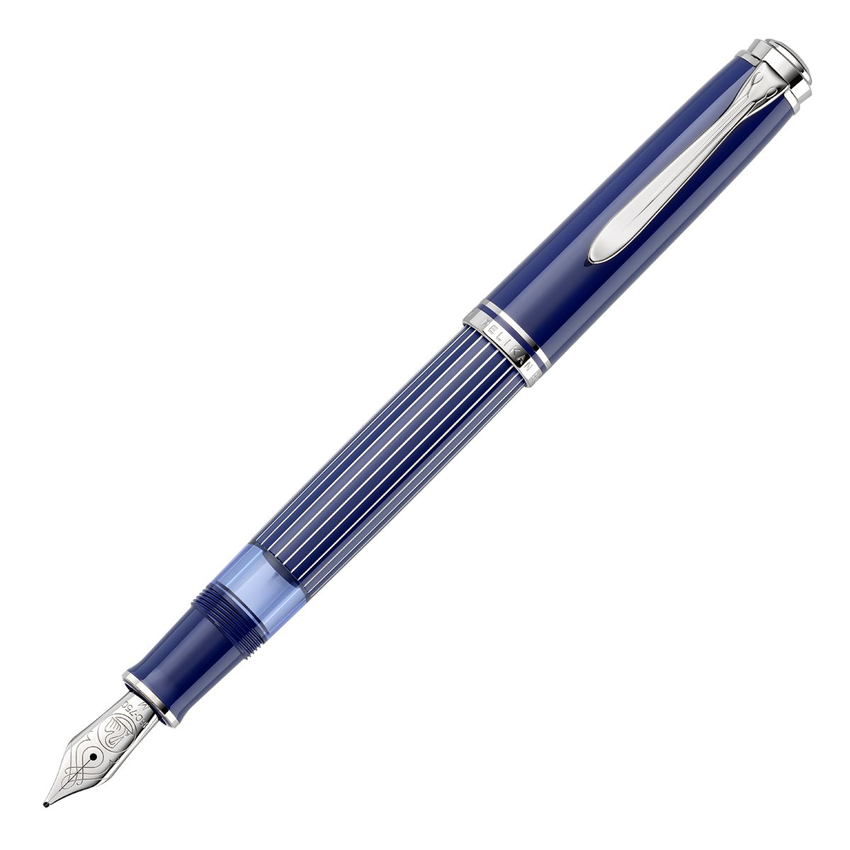 Pelikan M815 Metal Striped Blue Special Edition Fountain Pen