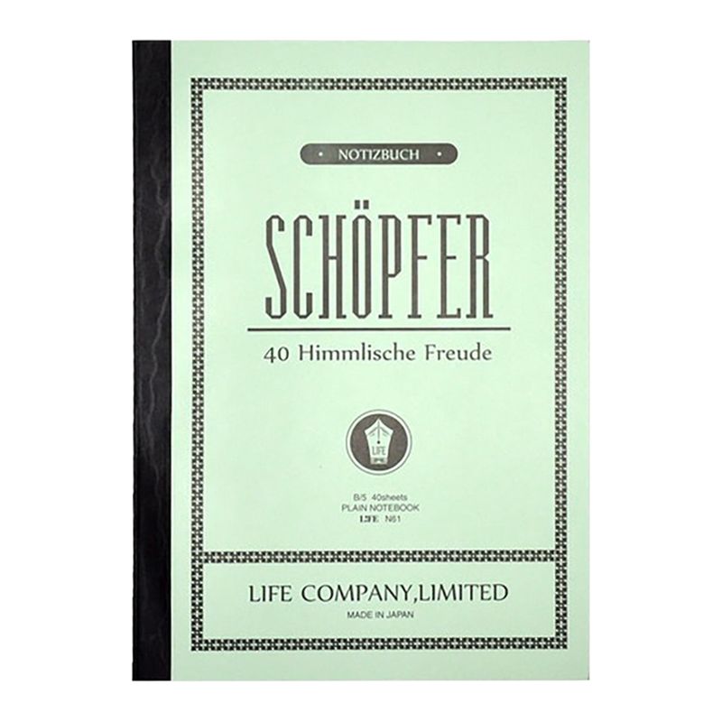 Life Schöpfer Notebook Mint B5 Blank