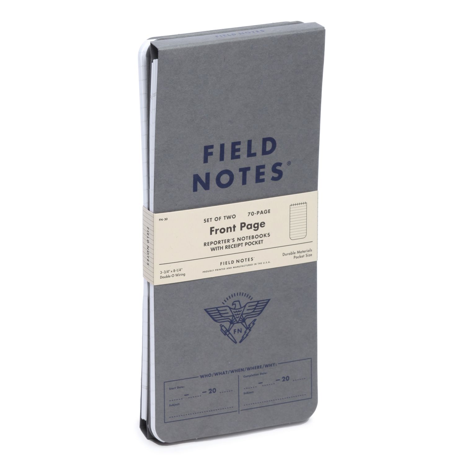 Field Notes Front Page Reporter&#39;s Notebook 2-Pack