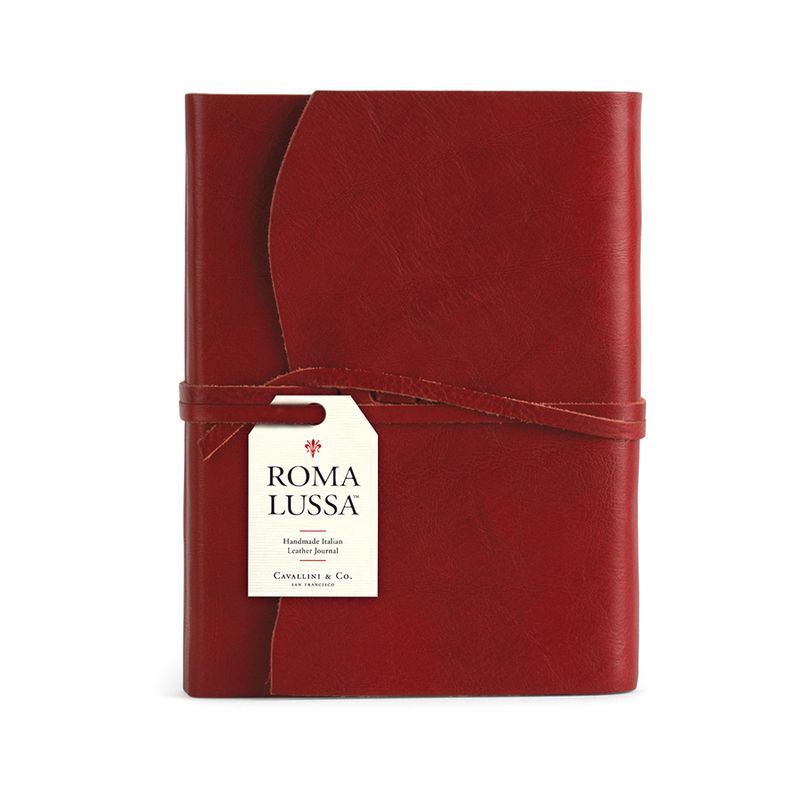 Roma Lussa Red Leather Journal 5x7"
