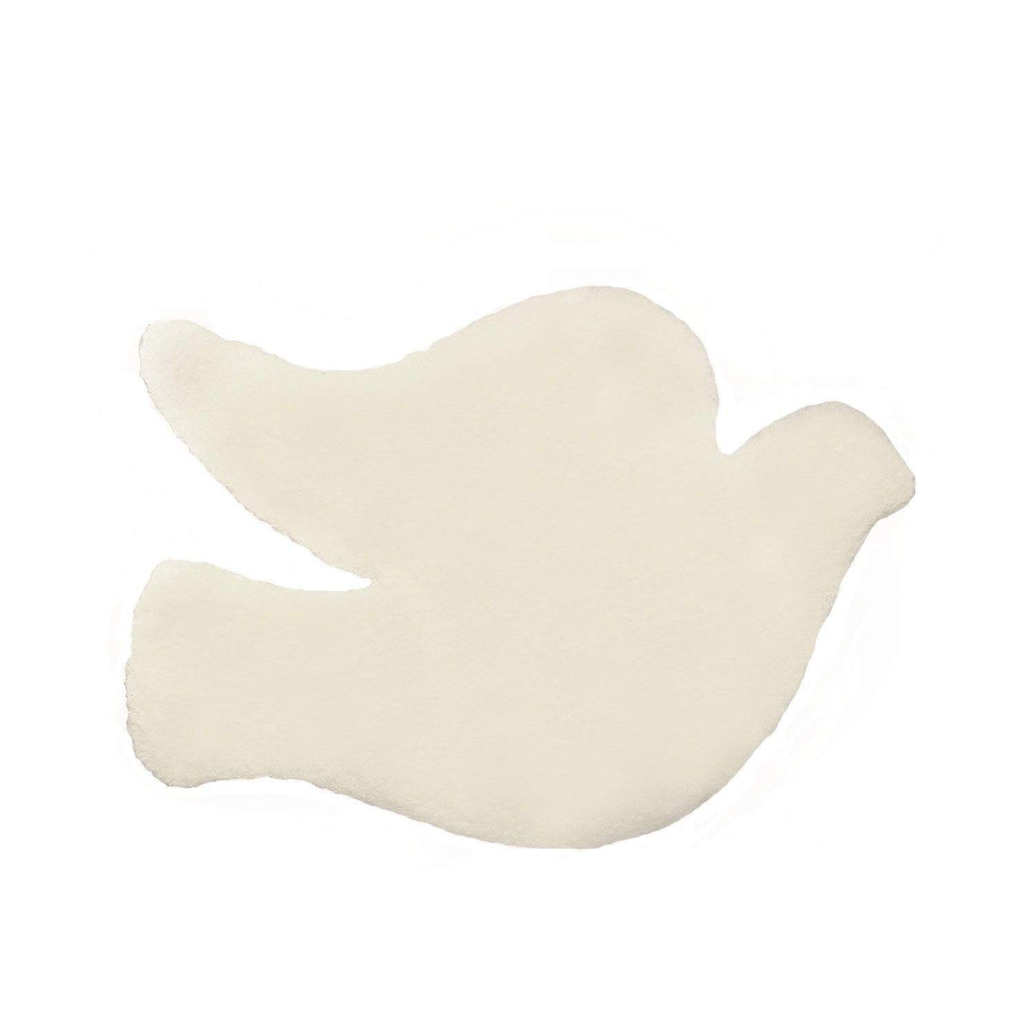Handmade Paper Cream Dove, Size: Single