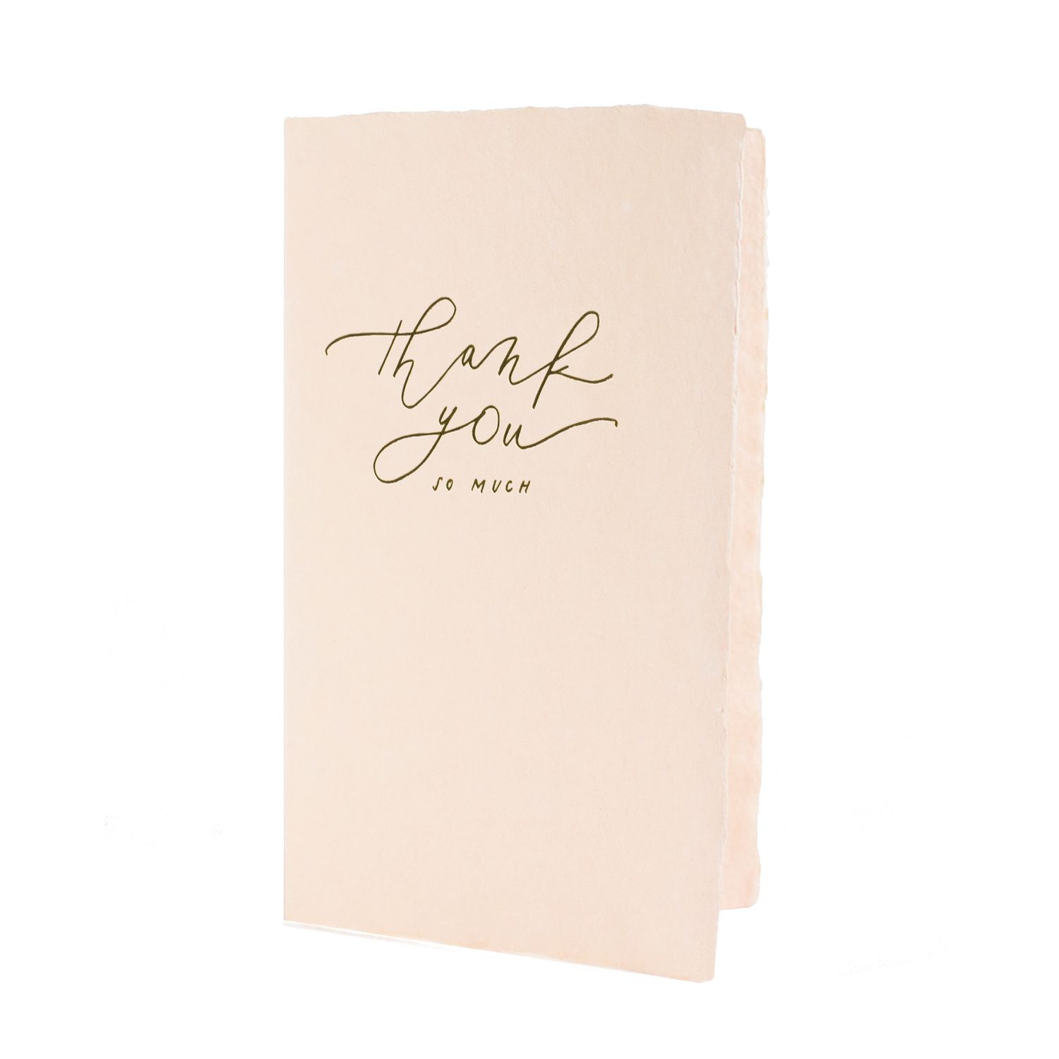 Thank You So Much Letterpress Calligraphy Note, Size: Single