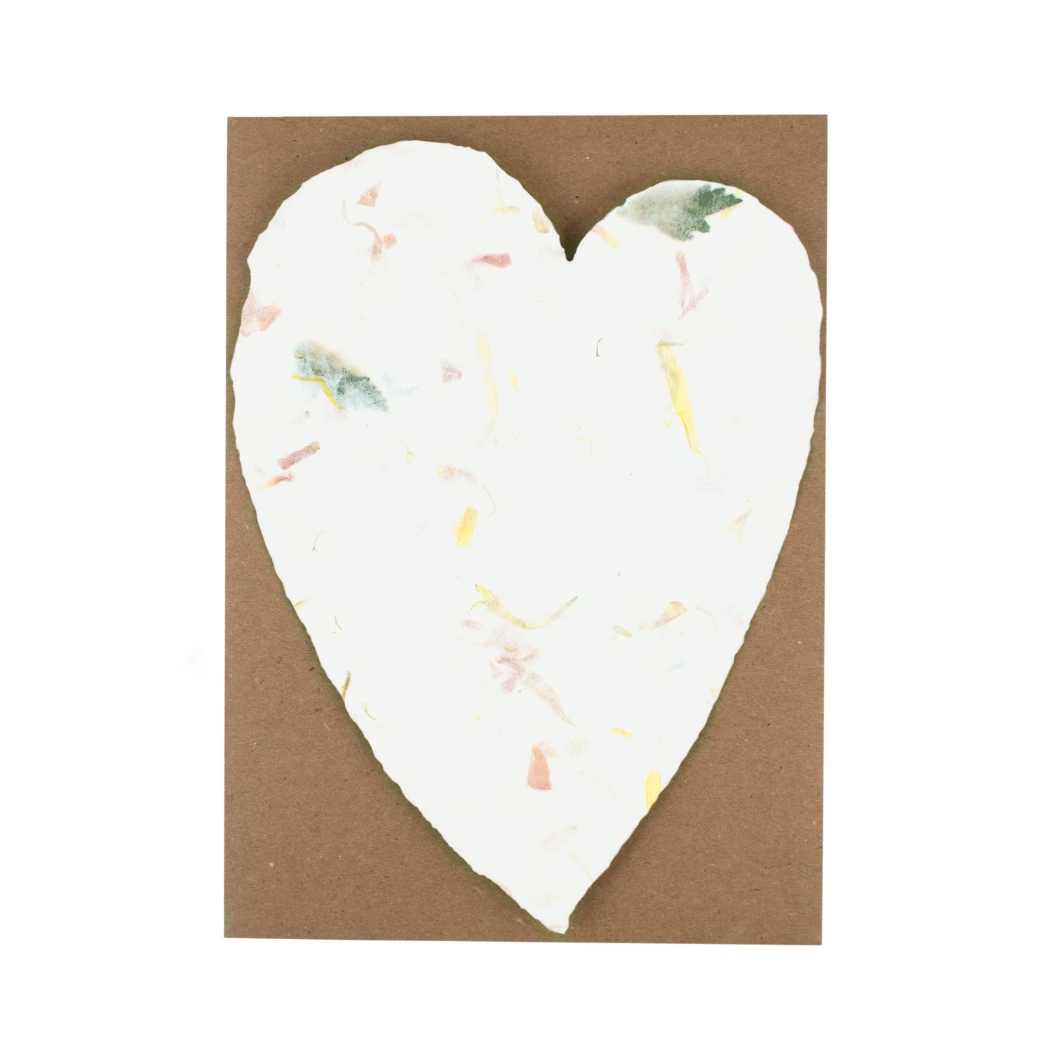 Large Floral Handmade Paper Heart, Size: Single