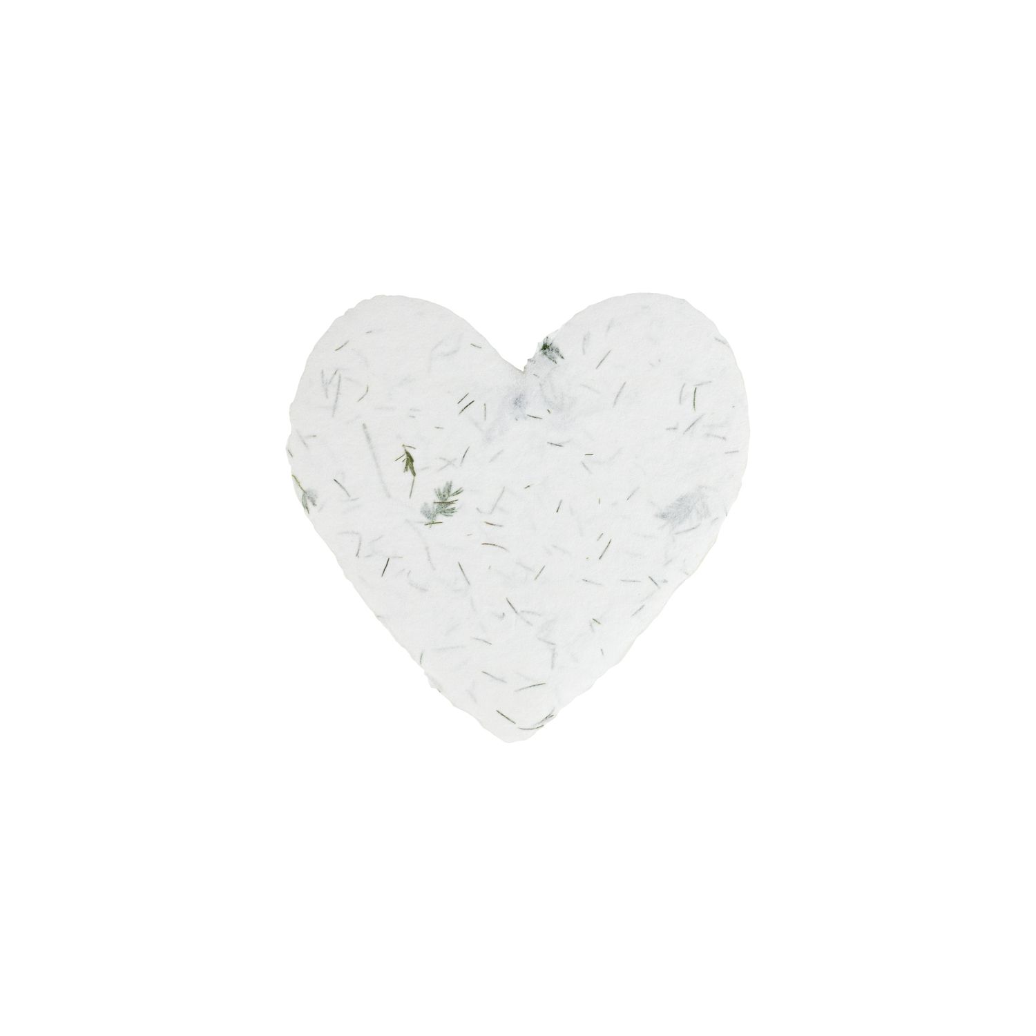 Petite Fern Handmade Paper Heart, Size: Single