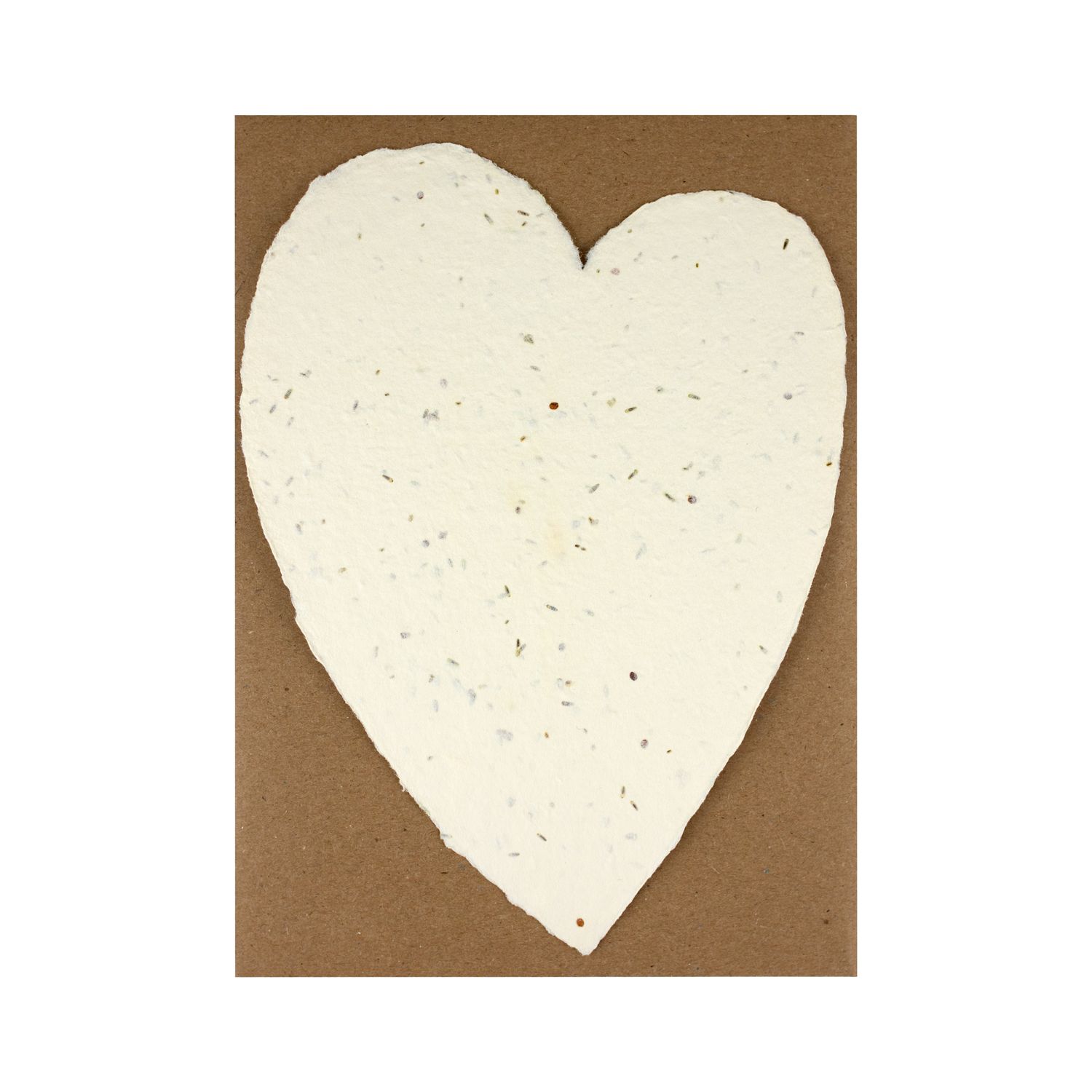 Large Seed Handmade Paper Heart, Size: Single