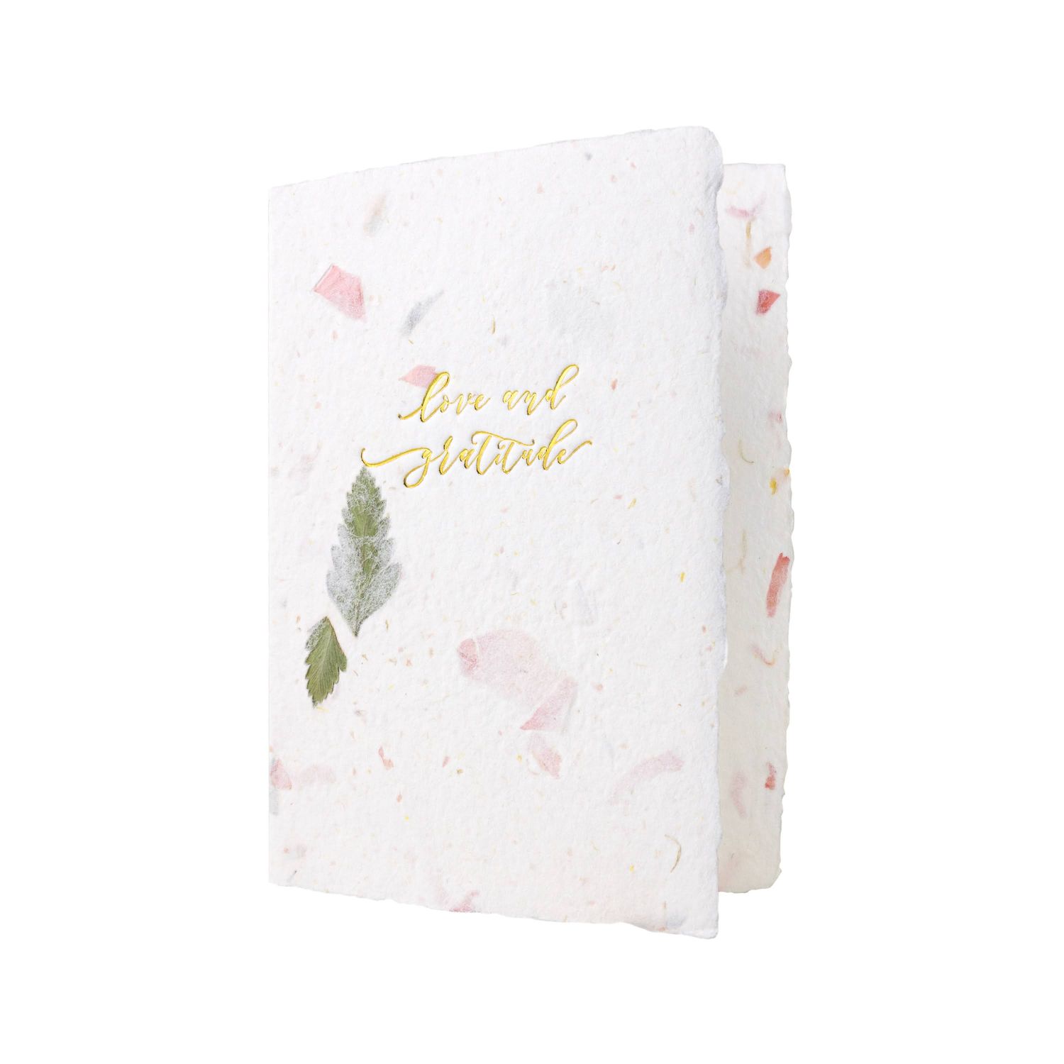 Love and Gratitude Love in Flowers Letterpress Card, Size: Single