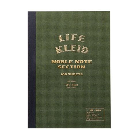 Kleid x Life Noble Note Olive A5 Olive Grid
