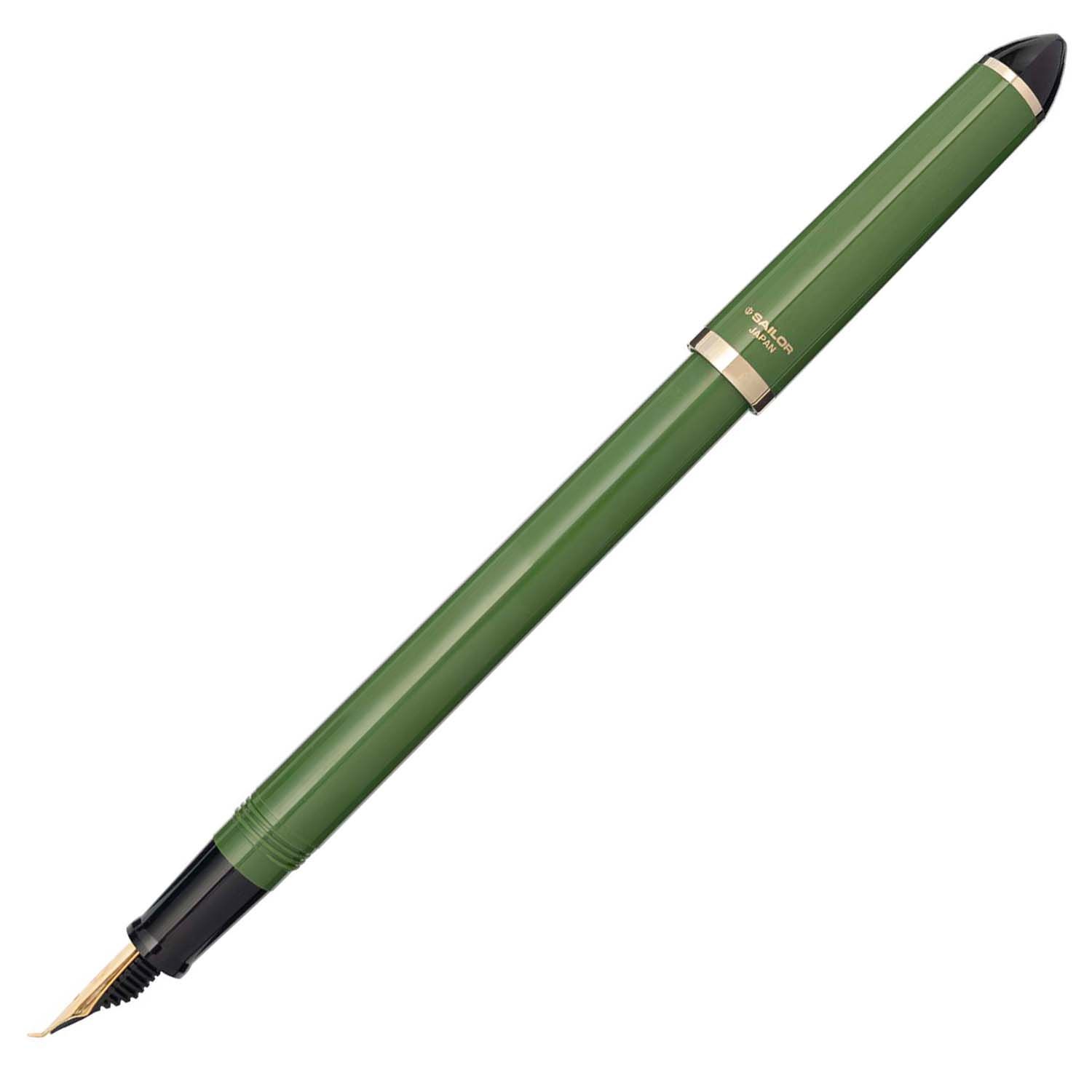 Sailor Fude De Mannen Fountain Pen (Dark Green 55 degrees nib