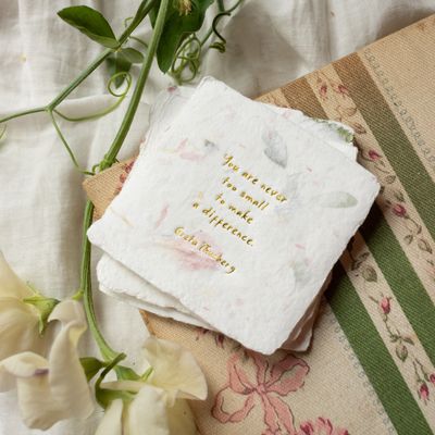 Greta Thunberg Quote Floral Petite Wish Letterpress Enclosure Greta Thunberg Quote Floral Petite Wish Letterpress Enclosure