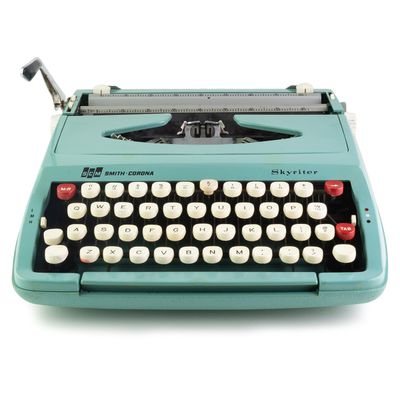 Smith-Corona Skyriter Blue Typewriter