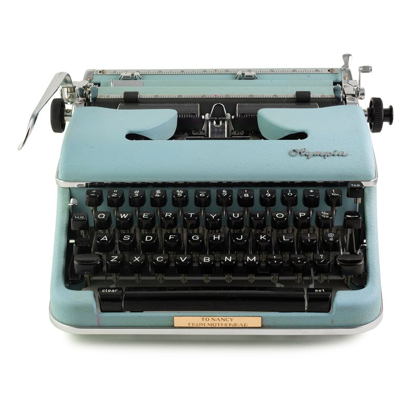 Olympia SM-3 Blue Typewriter