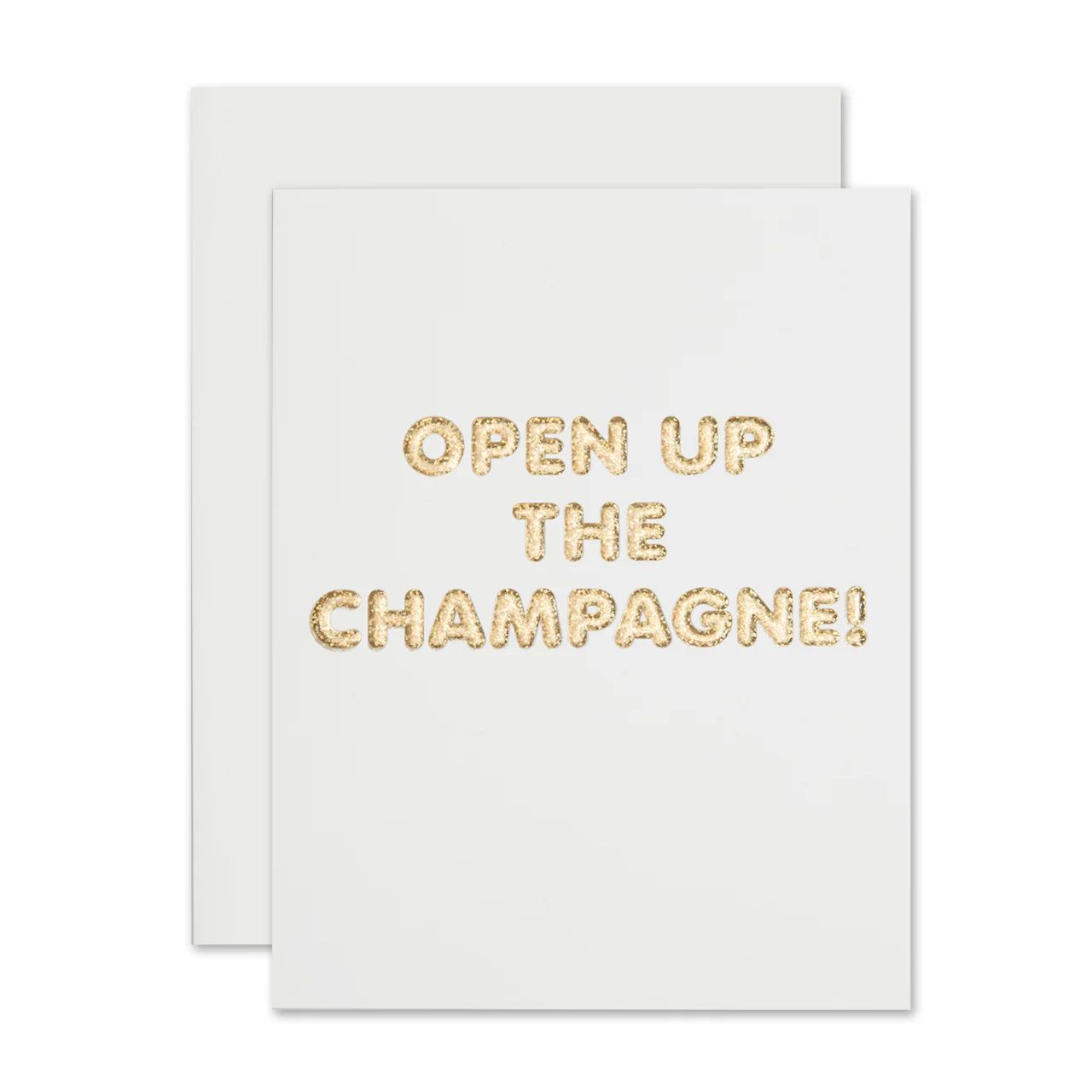 Open up the Champagne Foil Card