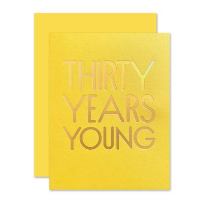 30 Years Young Birthday Card