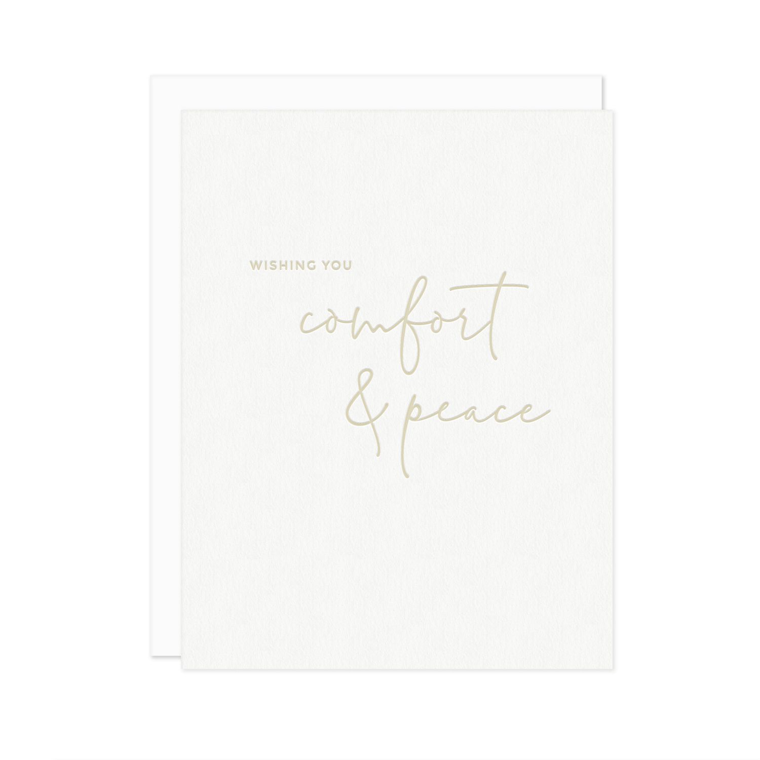 Comfort And Peace Letterpress Card