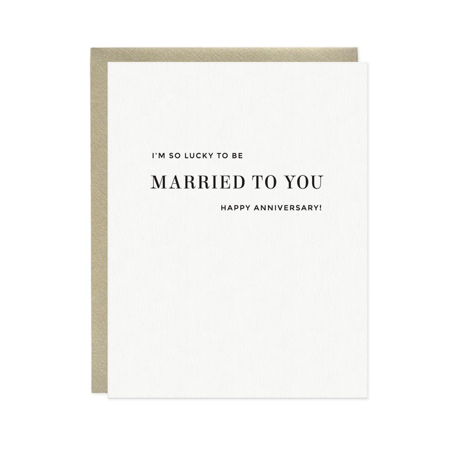 Married To You Letterpress Card