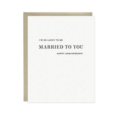 Married To You Letterpress Card