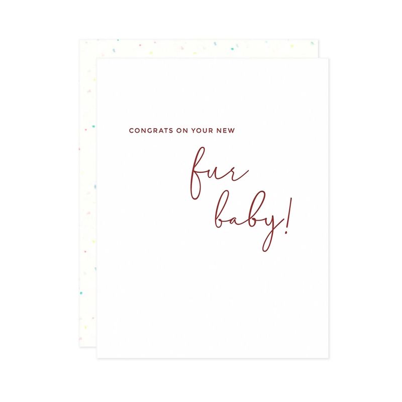 Fur Baby Letterpress Card
