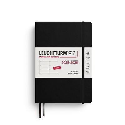 2026 A5 Weekly Planner &amp; Notebook 18 Months Black