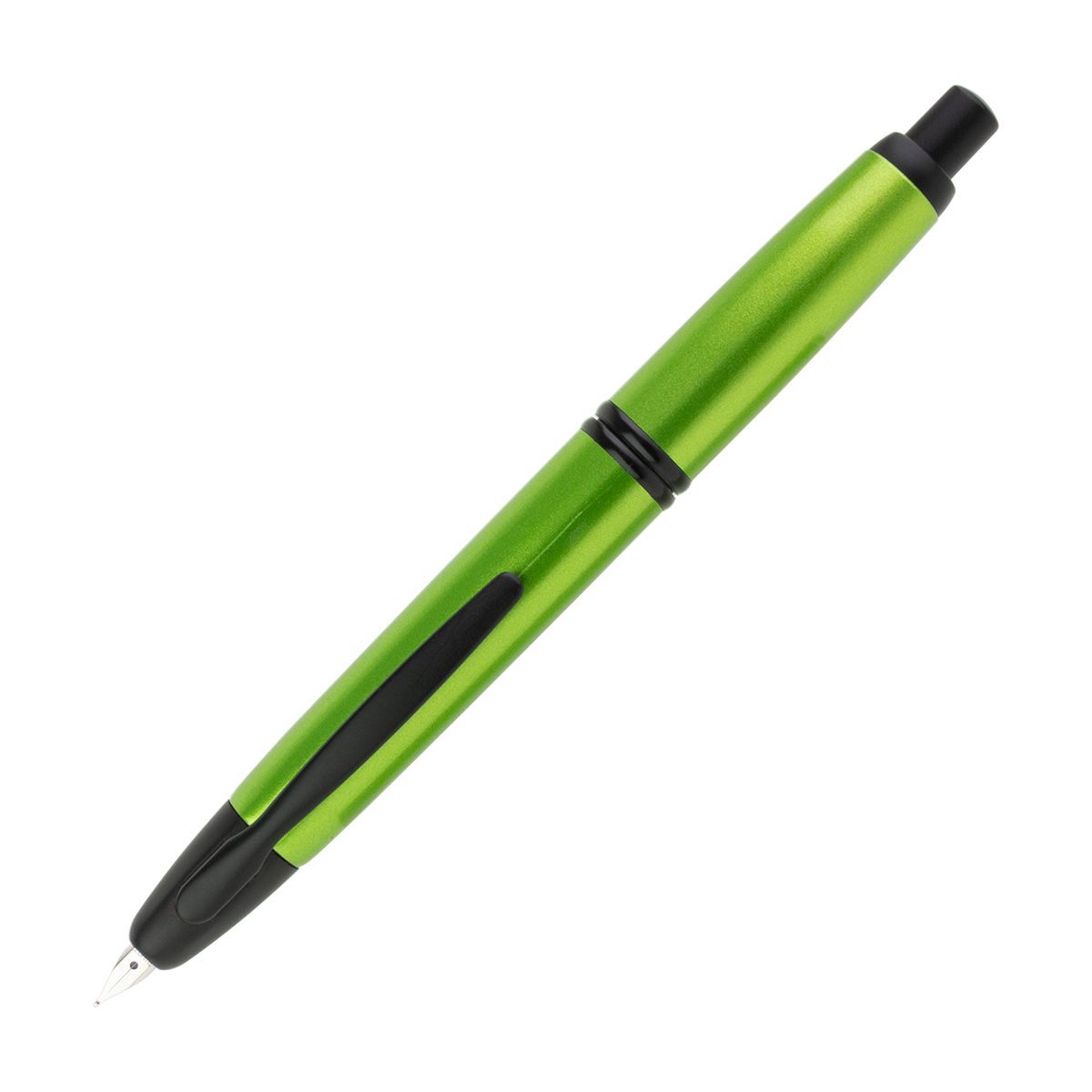 Pilot Vanishing Point Green with Matte Black Trim 18kt Fine