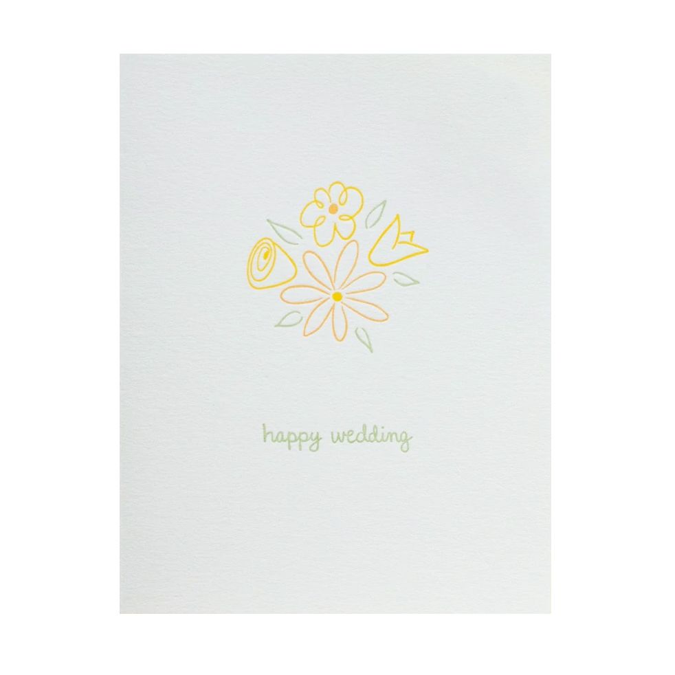 Happy Wedding Letterpress Card