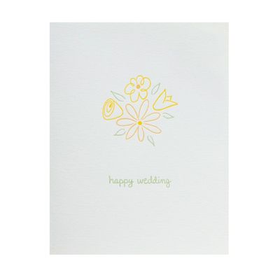 Happy Wedding Letterpress Card