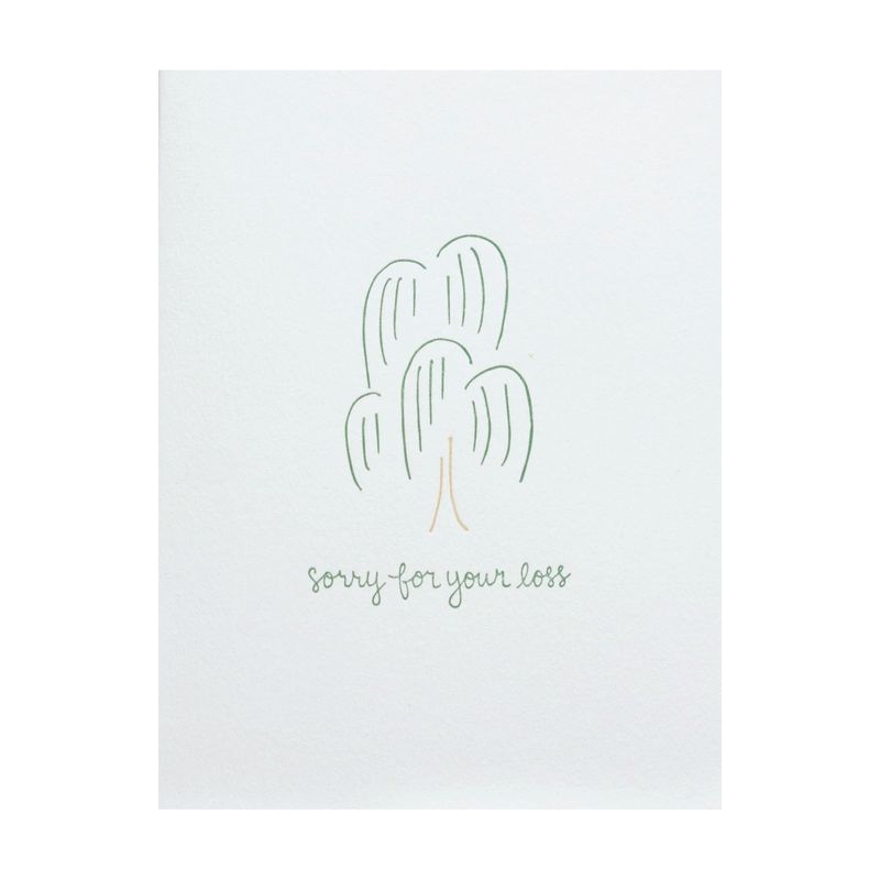 Sorry For Your Loss Letterpress Card