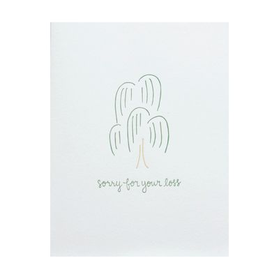 Sorry For Your Loss Letterpress Card