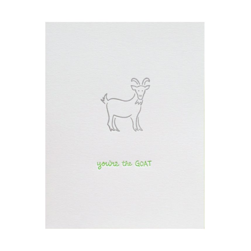 You&#39;re the GOAT Letterpress Card