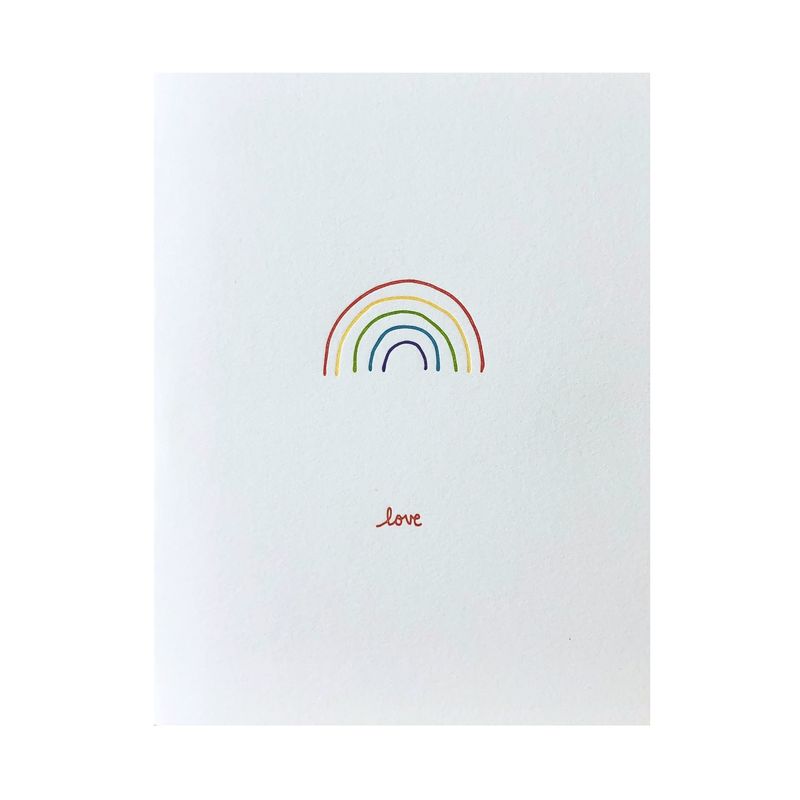 Love Rainbow Letterpress Card