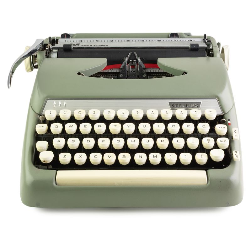 Smith-Corona Sterling Green Vintage Typewriter