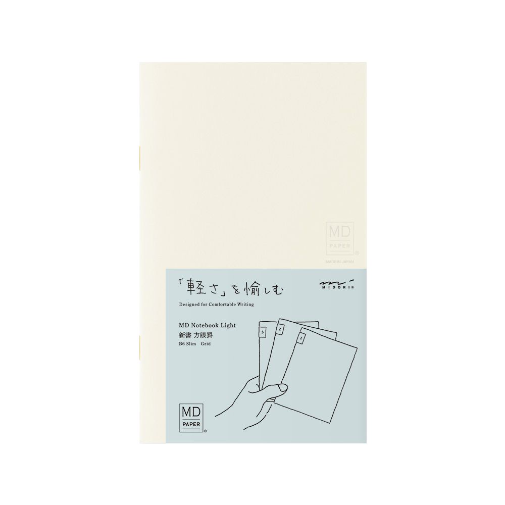 MD Notebook Light B6 Slim Grid - Set of 3